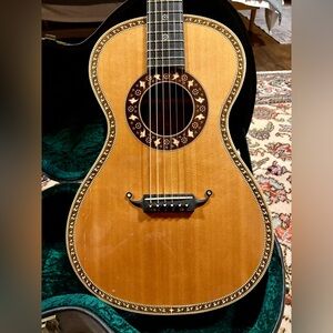 Aria A19C-200SN Parlor Acoustic Guitar 19th Century Style Steel String+ Hardcase